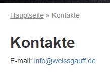Weissgauff контакты в Германии